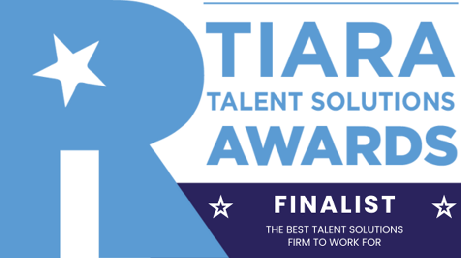TIARA Talent Solutions Awards US finalist badge for Best Talent Solutions Firm to Work For.