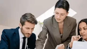 A group of people working together
