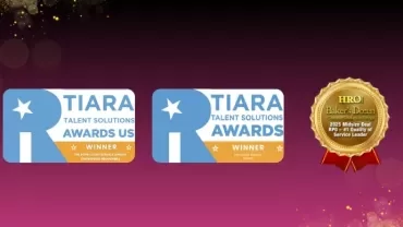 PageOutsourcing banner with TIARA Talent Solutions Awards and HRO Baker’s Dozen badge for 2025.